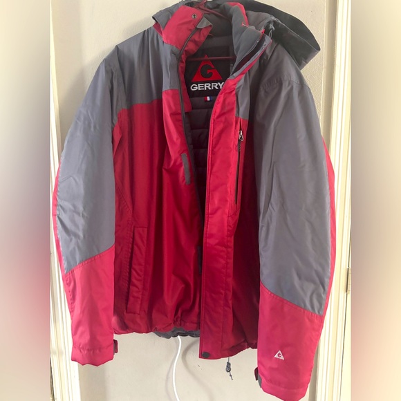 Gerry Mens XXL Red Gray Winter Coat